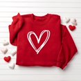 thumbnail image 1 of TIMIFIS Cadeaux de la Saint-Valentin pour Elle Cœur Chandail pour Femmes Mode Mignon Imprimé Amour Col Rond Chandails en Molleton Décontractés Manches Longues Tenues Printemps Automne - Printemps/été, 1 of 4