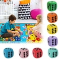 thumbnail image 2 of SUTENGDA 6PCS Large Foam Dice Color Foam Dice 3.15 Inches Big Dice for Building Educational Math Teaching Pastime Party 6 Foam Dice Anxiety Dice for Stress, 2 of 7