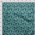 thumbnail image 4 of oneOone Rayon Turquoise Blue Fabric Abstract Floral Sewing Craft Projects Fabric Prints By Yard 56 Inch Wide, 4 of 5