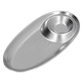 thumbnail image 3 of Snack Plate, Divided Durable Oval Spice Dish 304 Stainless Steel Safe  For Snacks For Sugar For Outdoor For Camping L,S, 3 of 8