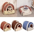 thumbnail image 1 of Lit de Sommeil Portable Détachable pour Chats Chien Chiot Doux Coussin Nids de Maison, 1 of 10