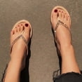 thumbnail image 4 of Leutsin Women's Summer Flip-Flops Shoes Colored Diamond Craft Edge Diamond Slippers, 4 of 7
