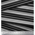 thumbnail image 3 of Soimoi Rayon Crepe Fabric Horizontal Stripe Print Sewing Fabric Yard 46 Inch Wide, 3 of 5