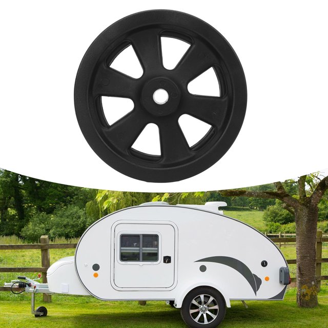 8in Trailer Jack Universal Wheel 1500lbs Rotating Support Rugged Replacement Wheel for Lawnmowers Utility Carts with Trailer Jack Wheel for Flat and Uneven Surfaces