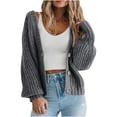 thumbnail image 1 of FAIWAD Cardigans pour Femmes à devant Ouvert, Manches Longues, Boutonné, Grande Taille, Manteau Décontracté, 1 of 5