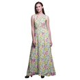 thumbnail image 1 of Bimba Robe Longue Débardeur Maxi à Fleurs pour Femme, Col Rond, Imprimée, Robe de Soirée - Très Petit, 1 of 6
