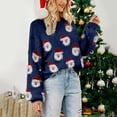 thumbnail image 4 of TIMIFIS Uglys Christmas Sweaters pour Femmes Automne Manches Longues Chandail à Col Rond Imprimé Père Noël Hauts Décontractés d'Hiver Chandail Extensible, 4 of 5