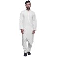 thumbnail image 1 of Atasi Designer Kurta For Boys Solid Cotton Button Down Indian Kurta For Men, 1 of 4