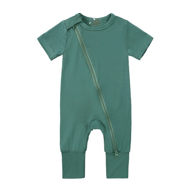 2025 Cotton Easter Dress 9 Months Rompers Footless Pajamas ZipperS Rompers and Jumpsuits Short Sleeve Sleeper