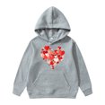 thumbnail image 1 of HNMKIU Sweat à Capuche pour Filles Saint-Valentin pour Enfants, 1 of 4