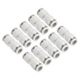 thumbnail image 1 of Unique Bargains Push to Connect Fittings, 12 Pack Fittings Straight Tubes, White, 3/8 Inch Od, 1 of 5