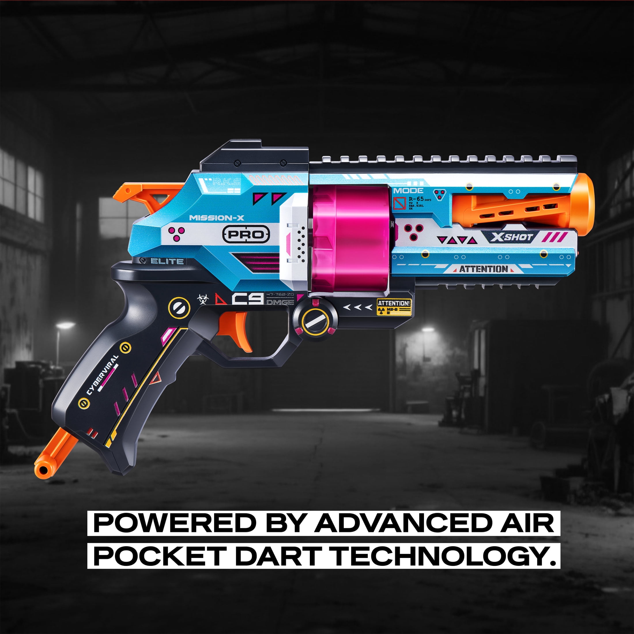 Pistolet à fléchettes à canon basculant XSHOT SKINS Pro Series de ZURU avec 20 Fléchettes à poche d'air (à partir de 14 ans)