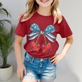 thumbnail image 2 of WEAIXIMIUNG T-Shirts Blancs pour Enfants Filles T-Shirt à Manches Courtes d'Été Col Rond T-Shirt Coupe Décontractée Basique, 2 of 4
