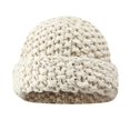 thumbnail image 2 of Women's Autumn Winter Solid Color Thickened Warm Ear Pineapple Pattern Knitted Hat, 2 of 3