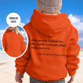 thumbnail image 2 of PMVFHDE Liquidation Chandails en Molleton Col Rond Filles Chandail à Capuchon Manches Longues Chandail en Molleton Doux Graphique Hoody Enfants Mignon Pulls Haut Vêtements pour Filles Orange,140, 2 of 5