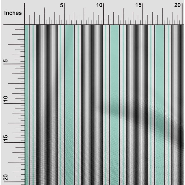 oneOone Coton Tissu de Soie à Rayures Multicolores 1 Yard 42 Inch Wide