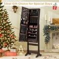 thumbnail image 4 of Costway Armoire de Rangement pour Bijoux Verrouillable avec Miroir, Organisateur d'Armoire avec Support, Lumières DEL, 4 of 10