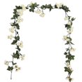 thumbnail image 1 of Fridja 69 Heads Artificial Rose Vine Hanging silk roll Flowers for Wall Decor Rattan, 1 of 3