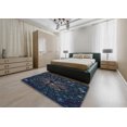 thumbnail image 4 of Ahgly Company Tapis d'Intérieur à Motif Rectangle Bleu, 5' x 7', 4 of 6