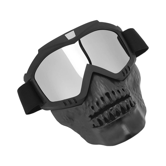Dirt Bike Goggles, Skull Motorcycle Helmet Goggles Dirt Bike Motorcycle Goggles for Motocross Riding Racing Men Women