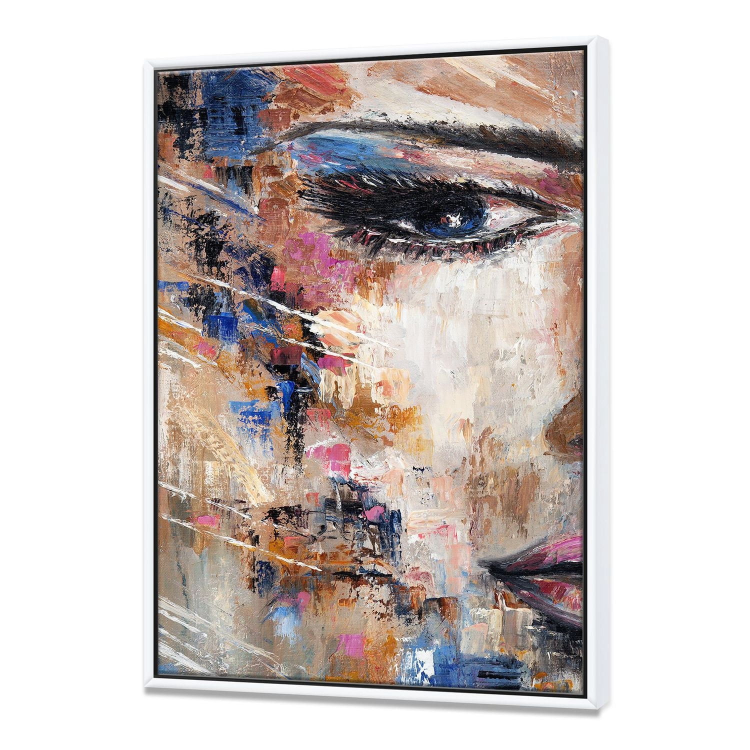 Designart Portrait d'une jeune femme IV ART MURAL À CADRE FLOTT