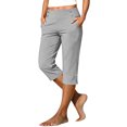 thumbnail image 1 of Timegard Womens Capri Pants Stretch High Waist Button Pull on Work Business Casual Pants for Summer with Pockets, 1 of 8