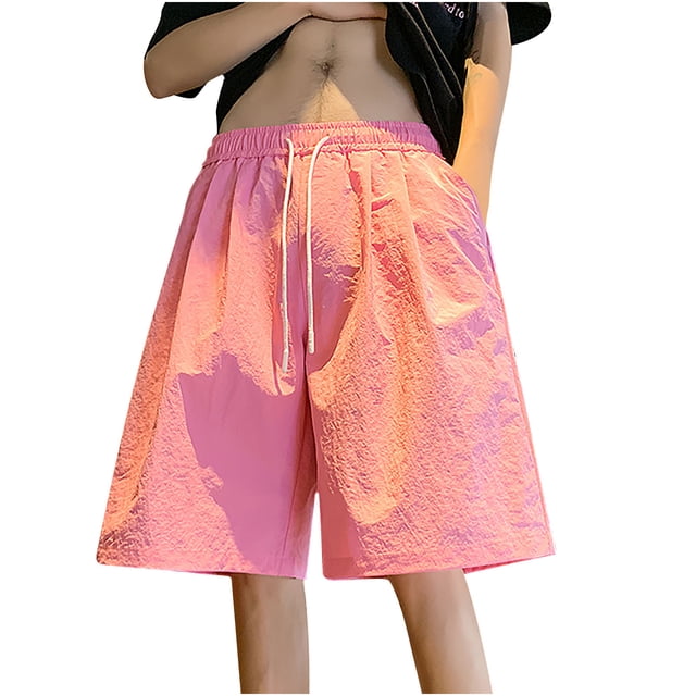 Dagugfen Plus Size Shorts for Men Knee Length Drawstring Drying Loose Lightweight Casual Workout Shorts