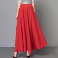 thumbnail image 3 of MYG Jupe Plissée Décontractée Taille Haute A-Ligne Grande Balançoire Grande Taille, 3 of 9