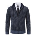 thumbnail image 1 of Wzzjkit Fall Clothes Men's Colid Color Long-sleeved Hooded Zipper Pocket Knitted Sweater Jacket, 1 of 5