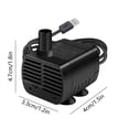 thumbnail image 3 of Mini Pompe à Eau Submersible USB 5V, Débit Réglable, Haute Levée, Conception Silencieuse, Sécuritaire pour Fontaines pour Animaux, Aquariums, Réservoirs à Poissons, Étangs, Hydroponie, Plastique Blanc Compact, 50 GPH, 3 of 6