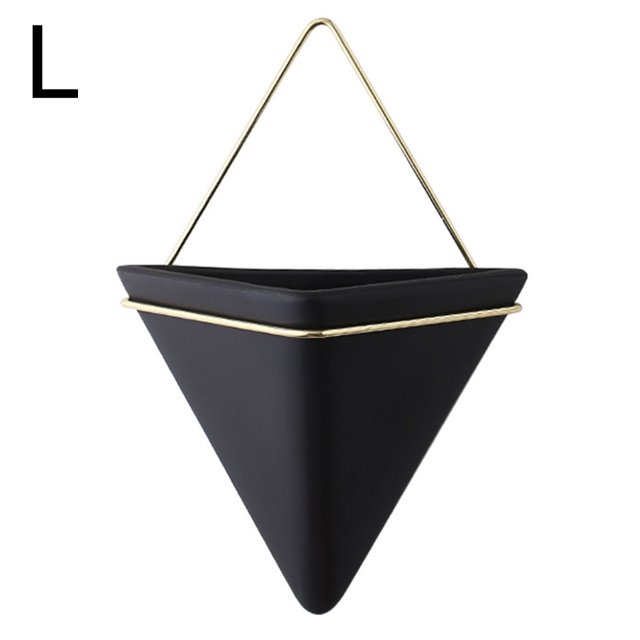 CAROOTU Simple Container Iron Vases Ceramic Self Water-Absorbing Planter Nordic Succulent Plant Wall Mounted