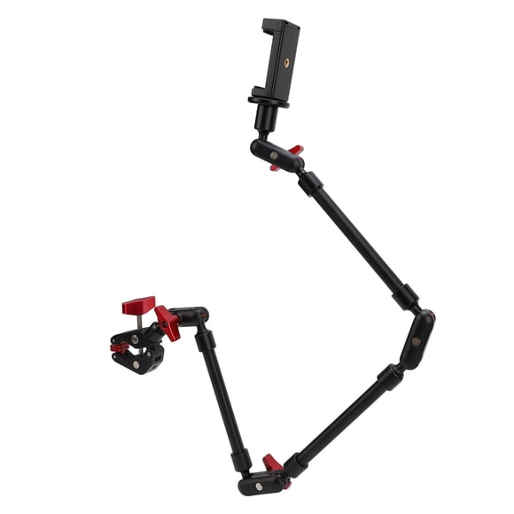 Desk Camera Mount Stand, 360 Degree Heavy Duty Articulated Camera Arm Articulating Table Mount, Webcam Desk Mount with Magic Arm Phone Holder for Video Light Cell Phone