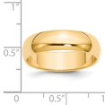 thumbnail image 3 of Bande de Mariage Demi-Ronde 14k 6mm Taille 10, 3 of 3