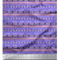 thumbnail image 1 of Soimoi Purple Cotton Poplin Fabric Aztec Geometric Print Fabric by the Yard 42 Inch Wide, 1 of 3