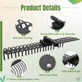 thumbnail image 4 of BeesClover Tow Behind Landscape Tractors Rake with 21 Steel Coil Tines, 2 Pack Width Expander with Heavy Duty Steel Tines, Quick Mount for Clearing Brush, 4 of 6