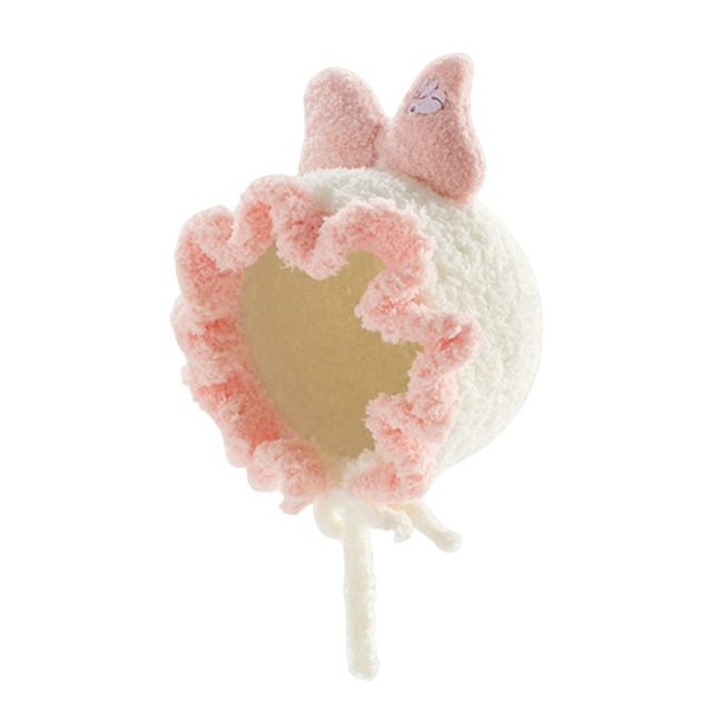 MesaSe Plush Balls Ears Decor Fleece Lining Solid Color Ear Protection Baby Beanie Winter Infant Cartoon Shape Bucket Hat Scarf Cap