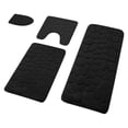 thumbnail image 2 of 4-Piece Memory Foam Bathroom Rug Set with Non-Slip Backing - Includes Bath Mat, Toilet Mat, U-Shaped Contour Rug & Lid Cover - Super Soft Absorbent Machine Washable Mats for Bathroom Floor, 2 of 7