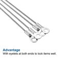 thumbnail image 4 of Unique Bargains Oeillets de Cordon en Acier Inoxydable 2mmx100cm Corde Métallique à Extrémité 6 Pack, 4 of 5
