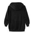 thumbnail image 4 of cllios Womens Winter Fuzzy Fleece Jacket Hooded Color Block Patchwork Cardigan Coats Oversized Fluffy Sherpa Outerwear with Pockets, 4 of 4