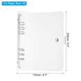 thumbnail image 2 of Uxcell Soft PVC A5 Clear Binder Cover with Snap Button Closure 6 Ring, Silver Tone, 2 of 6