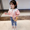 thumbnail image 4 of Children‘s Sweet Shirt Summer Plaid Short-sleeved Blouse For Girls, 4 of 11