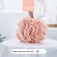 thumbnail image 2 of Adorable Pink Lace-Edged Mesh Shower Sponge, Soft & Skin-Friendly Nylon Bath Loofah with Patchwork Design, Creates Rich Foam for Gentle Cleansing, Long String Handle for Easy Storage, Eco-Friendly &, 2 of 6