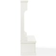 thumbnail image 4 of Pemberley Row Hardwood Distressed White Hall Tree Rectangular 64.5" Unassembled, 4 of 10