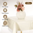 thumbnail image 4 of Uxcell 2Pcs 60 x 60 Inch Clear Plastic Tablecloth, Waterproof Oilproof Square Vinyl Table Cover Protector, Table Cloth for Dining, Parties and Holidays, 4 of 6