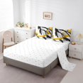 thumbnail image 3 of YST Gradient Abstract 7-Piece Comforter Set, King Size, Modern Art Inspired Bedding, Black Grey Yellow, 3 of 4