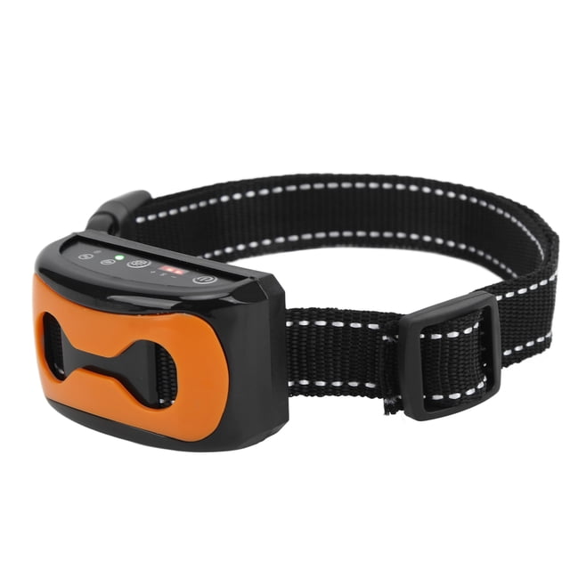 Dog Bark Collar, Waterproof Vibration Dog Training Device Electric Accurate Detection For Dogs Orange,Yellow