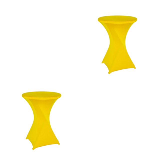 Wweixi Ensemble Polyvalent de Table Cocktail Élastique Convenant à Toute Occasion Polyester Écologique Jaune 2 Ensembles