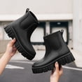 thumbnail image 4 of LOVZFMLL Bottes pour Femmes Bottines à la Cheville Bout Rond Imperméables Talon Bas Épais Bottes de Pluie Printemps Automne Mode Chaussures Décontractées, 4 of 5