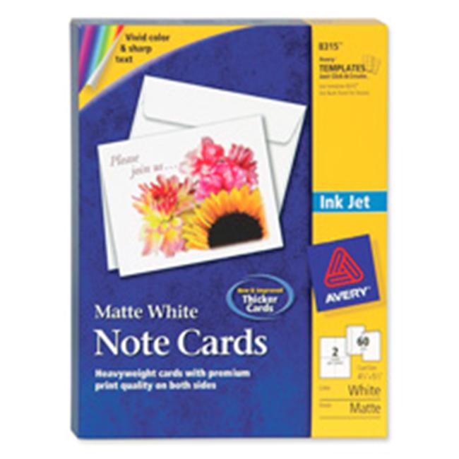 Avery Consumer Products  Inkjet Cards W-Envelopes- 5-.50in.x4-.25in.- Matte- WE