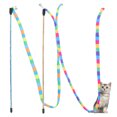 thumbnail image 1 of 2Pcs Indoor Cat Teasing Wand String Toy Fishing Pole Stick for Cats, 1 of 9